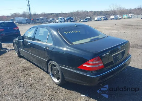 2001 Mercedes-Benz S 600 from USA, damaged, VIN WDBNG78J21A216966